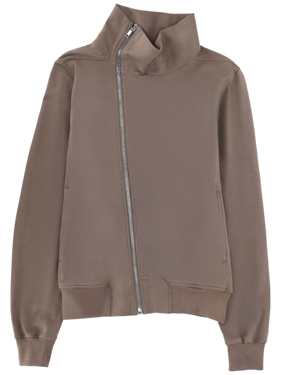 Rick Owens Bauhaus Jogger Asymmetrical Zipper Sweatshirt Roze