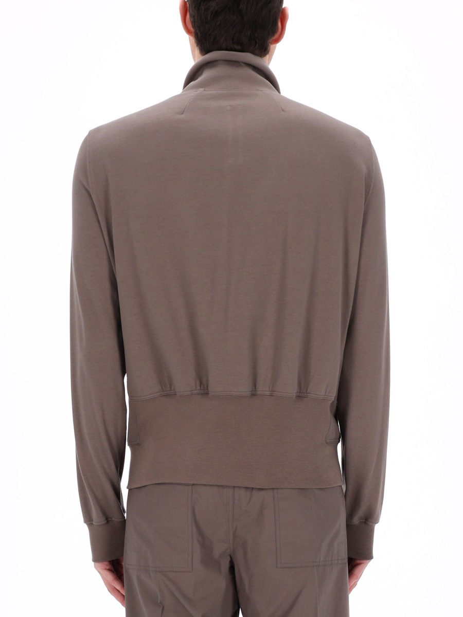 Rick Owens Bauhaus Jogger Asymmetrical Zipper Sweatshirt Roze