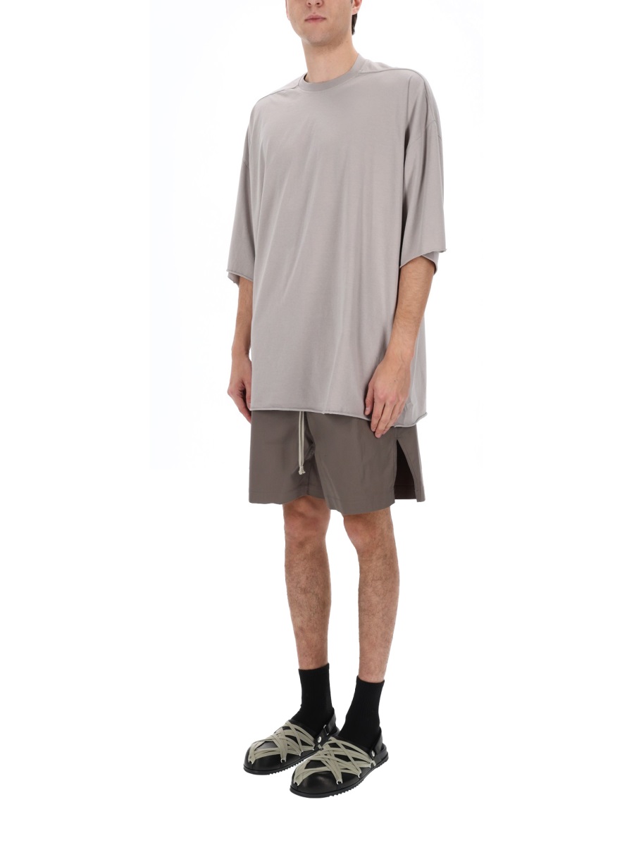 Rick Owens White Tommy T Cotton T-Shirt Grijs