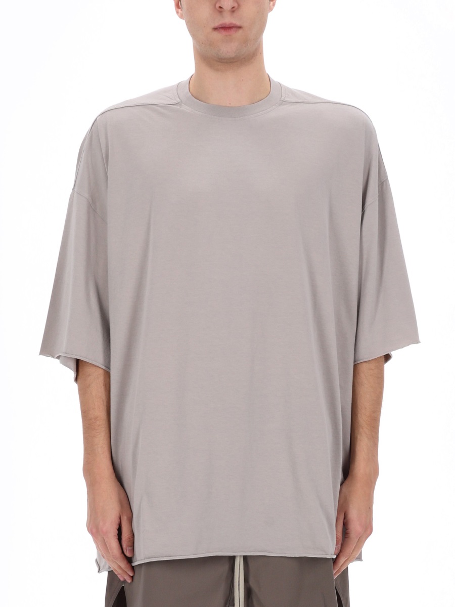 Rick Owens White Tommy T Cotton T-Shirt Grijs