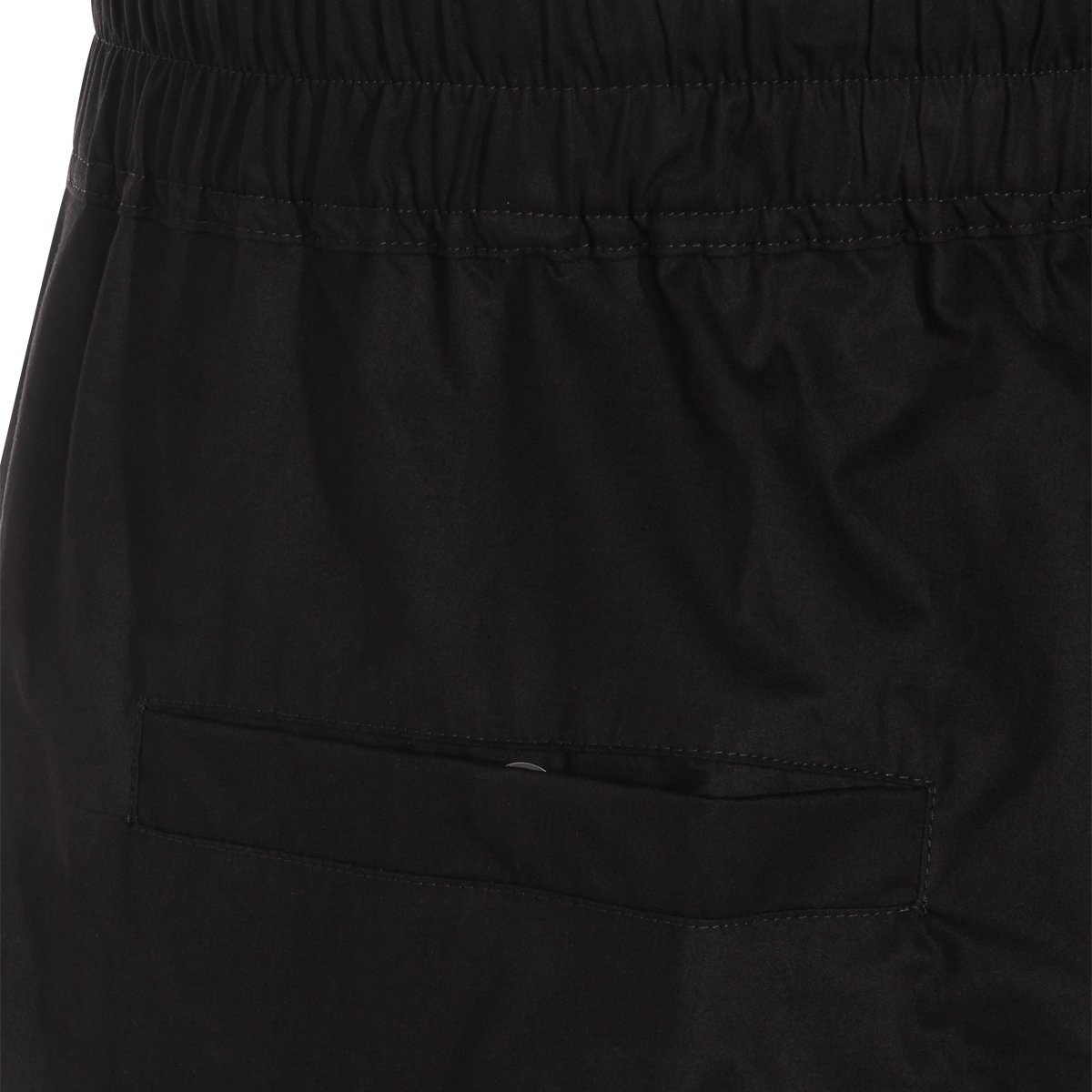 Rick Owens High-Waisted Black Cotton Trousers Zwart