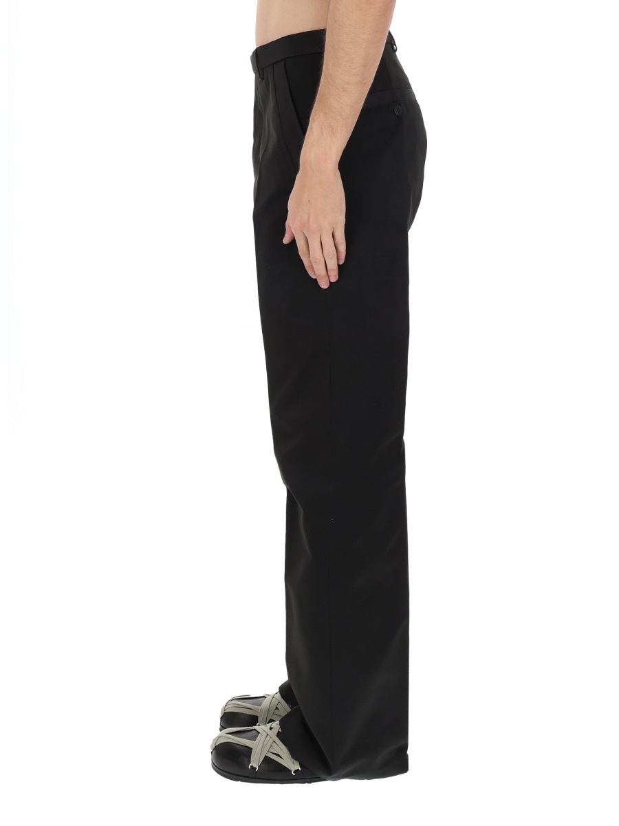 Rick Owens Tailored Wide-Leg Geth Pants Zwart
