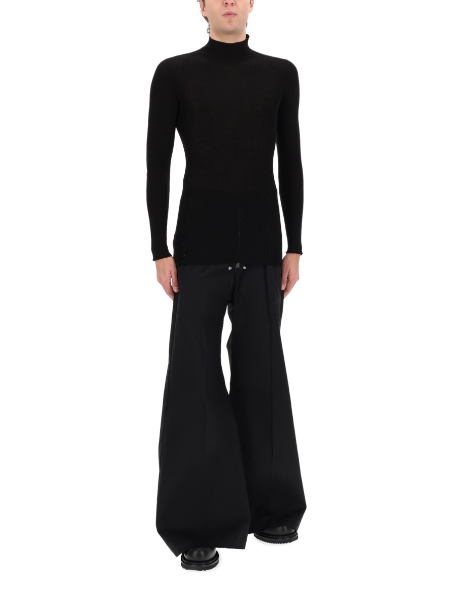 Rick Owens Wide Bela Exaggerated Flared Pants Zwart