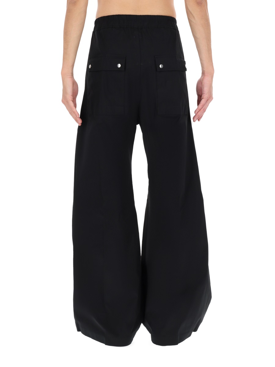 Rick Owens Wide Bela Exaggerated Flared Pants Zwart