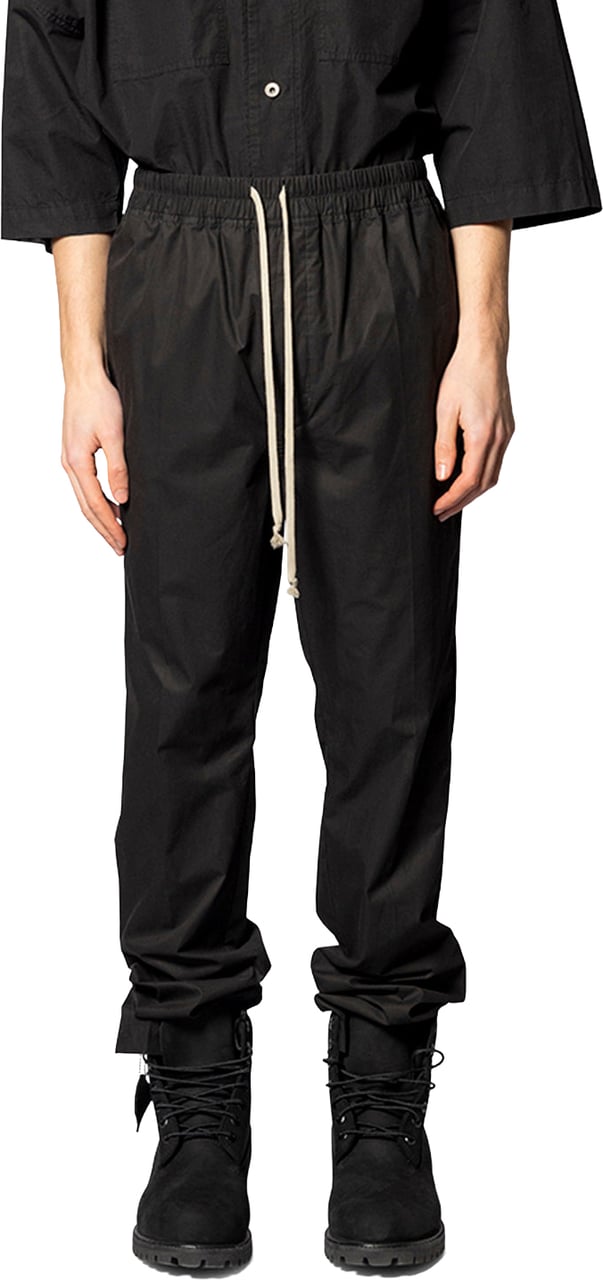 Rick Owens DRAWSTRING SLIM LONG BLACK Zwart