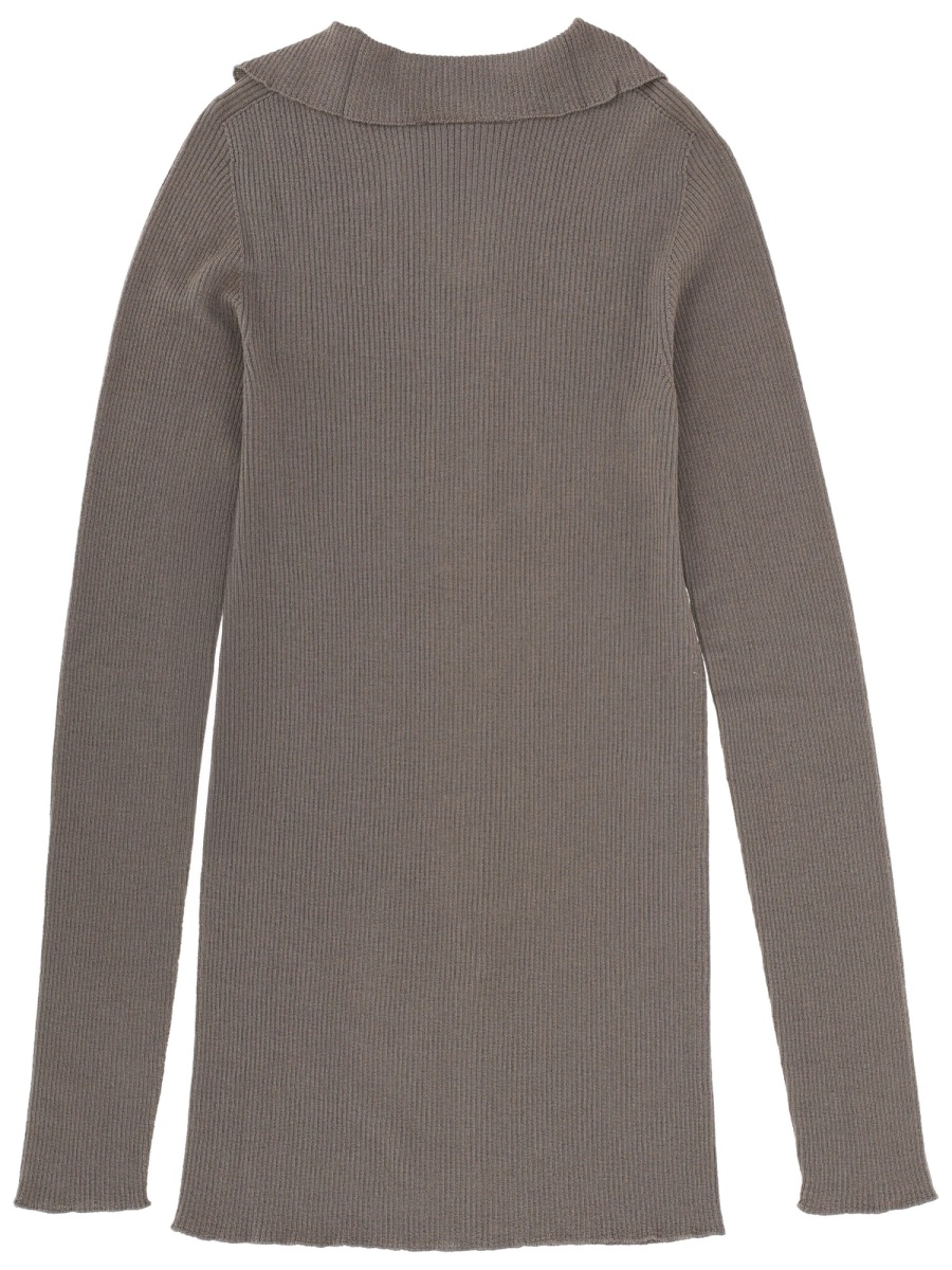 Rick Owens Tabard Newwool Ribbed Turtleneck Grijs
