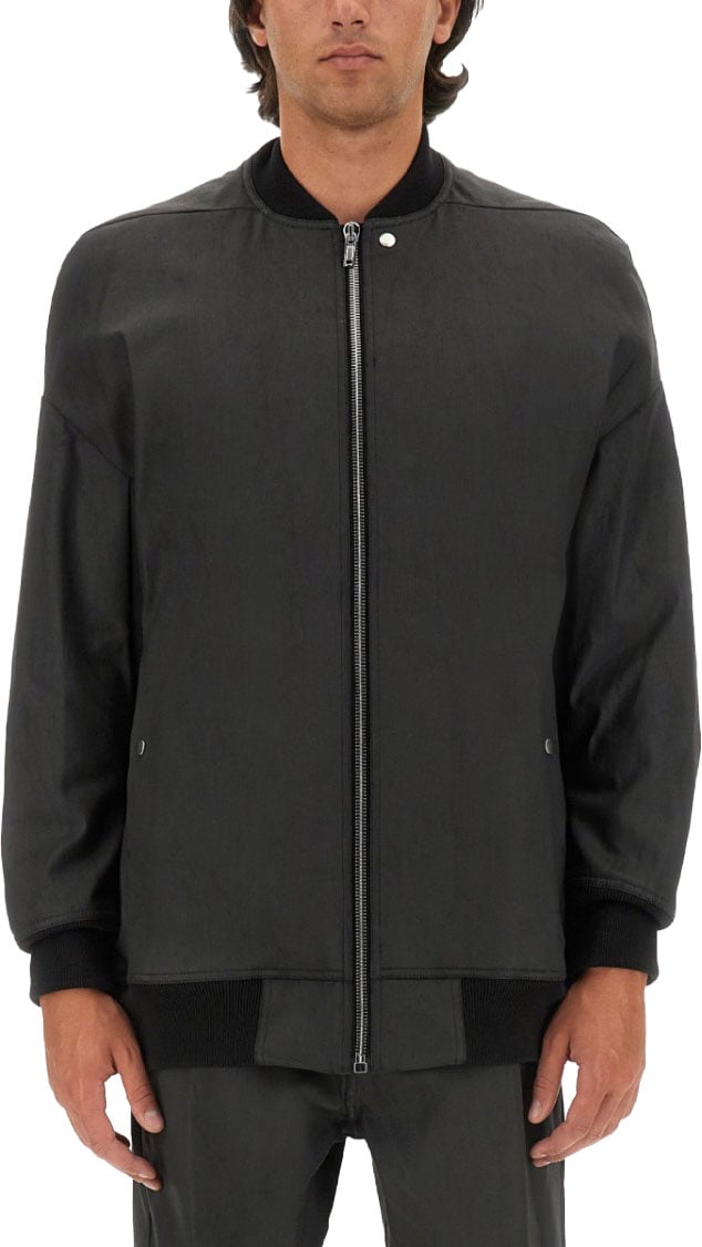 Rick Owens Bomber With Zip Zwart