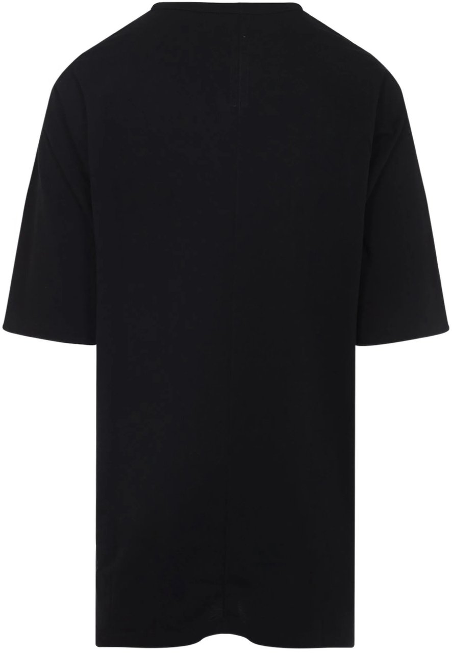 Rick Owens Jumbo Oversized Black Cotton T-Shirt Zwart