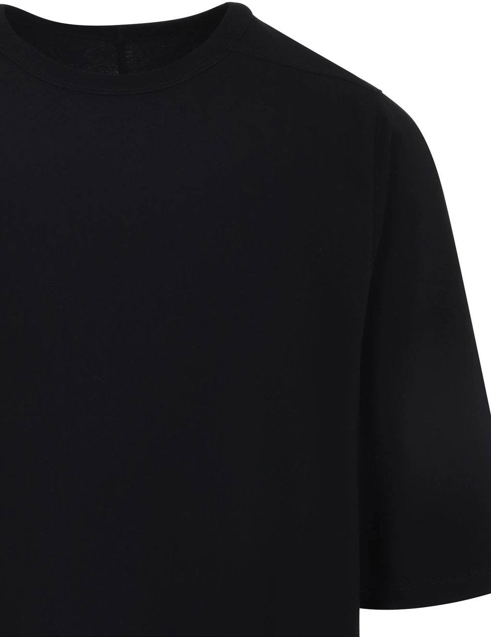 Rick Owens Jumbo Oversized Black Cotton T-Shirt Zwart