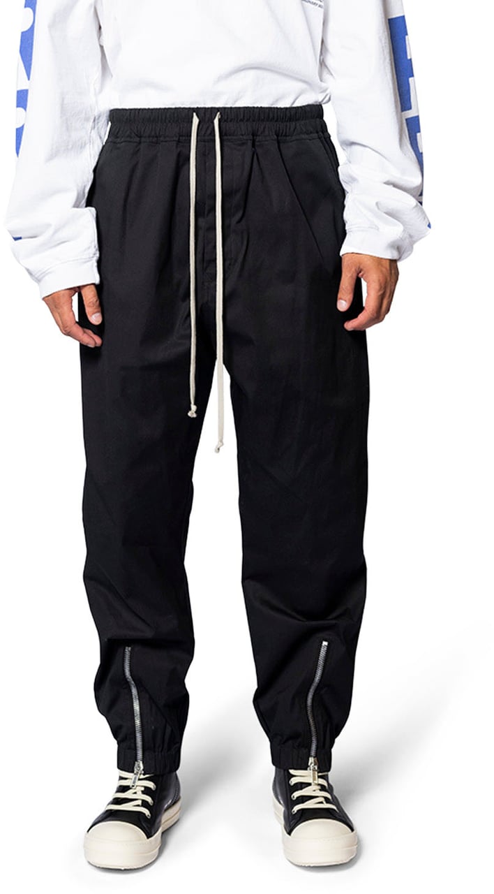Rick Owens TECUATL TRACK PANT BLACK Zwart