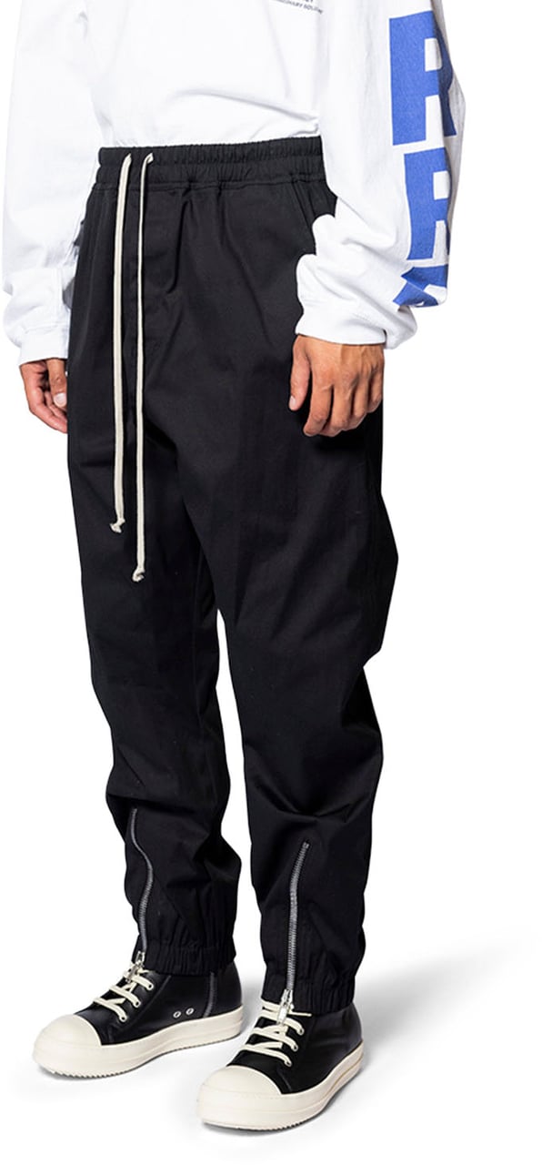 Rick Owens TECUATL TRACK PANT BLACK Zwart