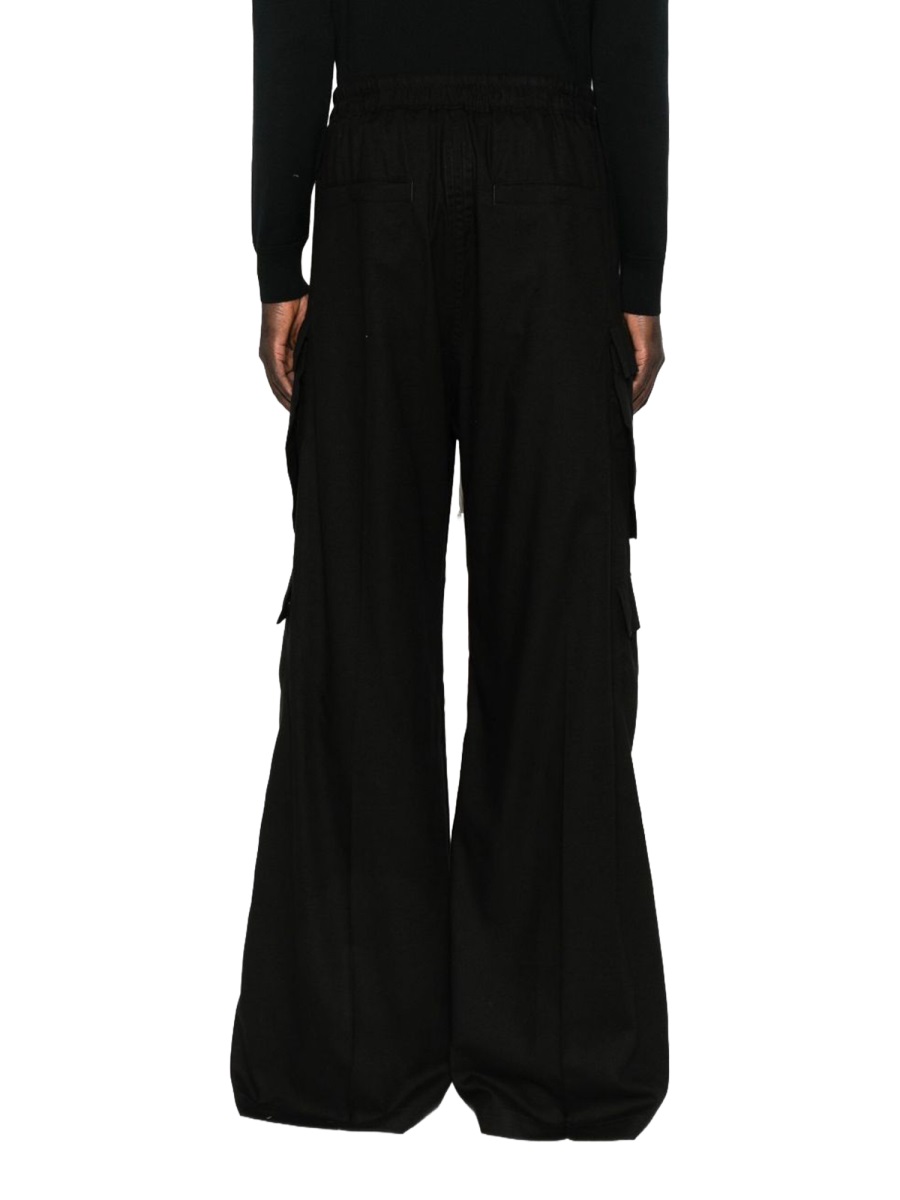 Rick Owens Black Bela Wide-Leg Cargo Pants Zwart