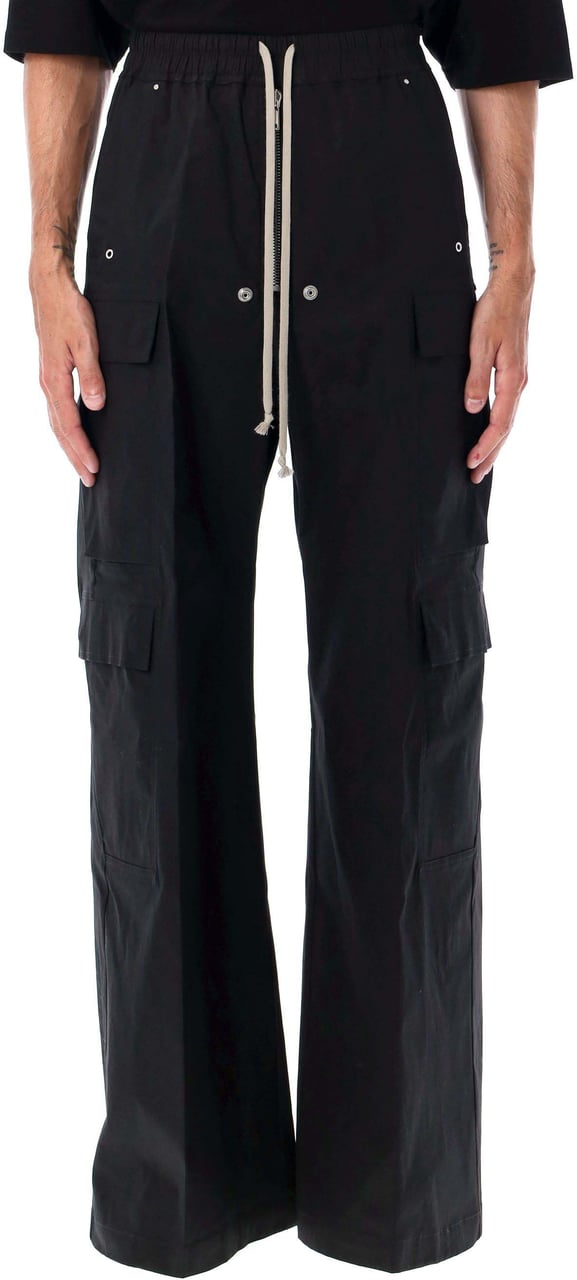 Rick Owens Cargobelas heavy cotton poplin pant Zwart