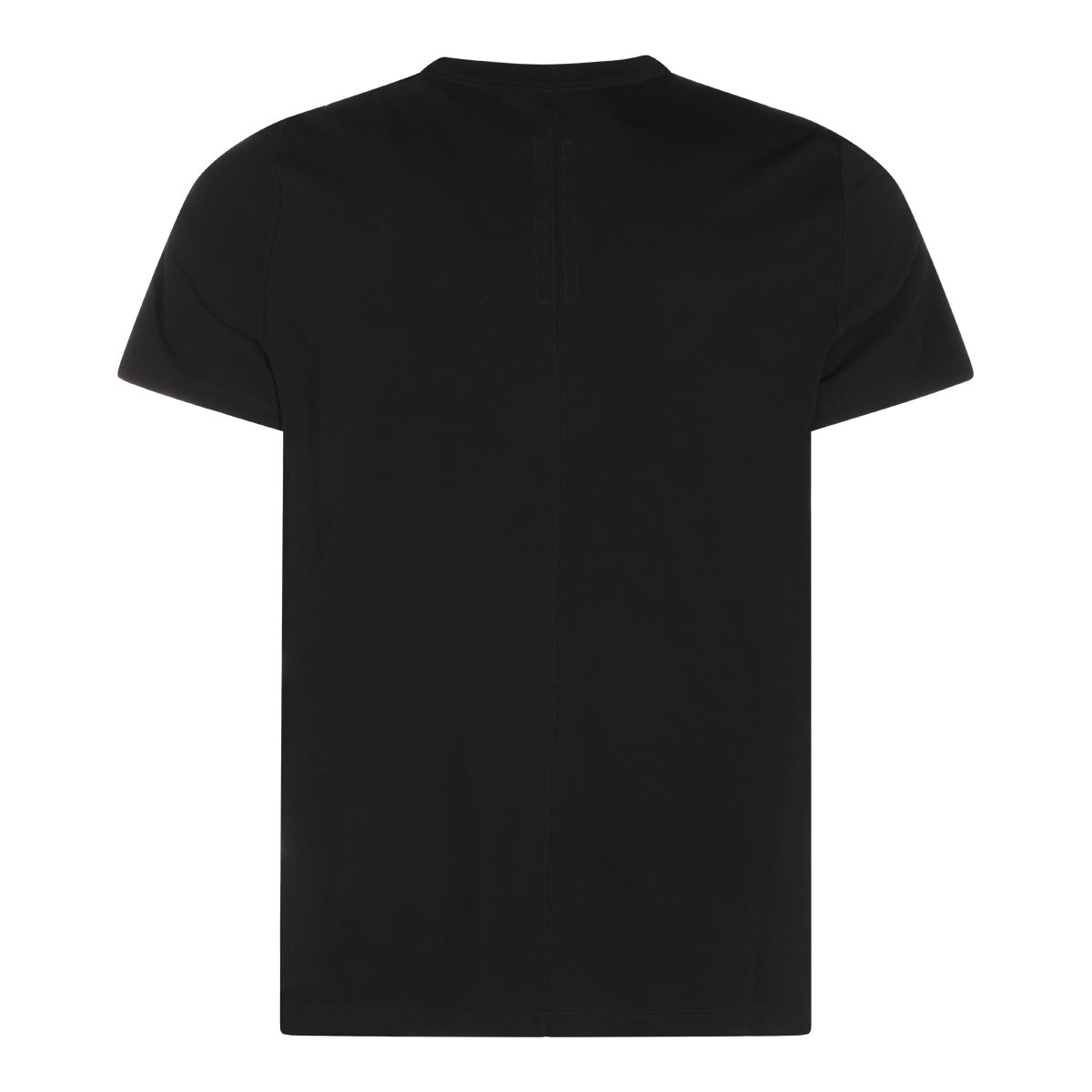 Rick Owens Black Cotton Minimalist Design T-Shirt Zwart