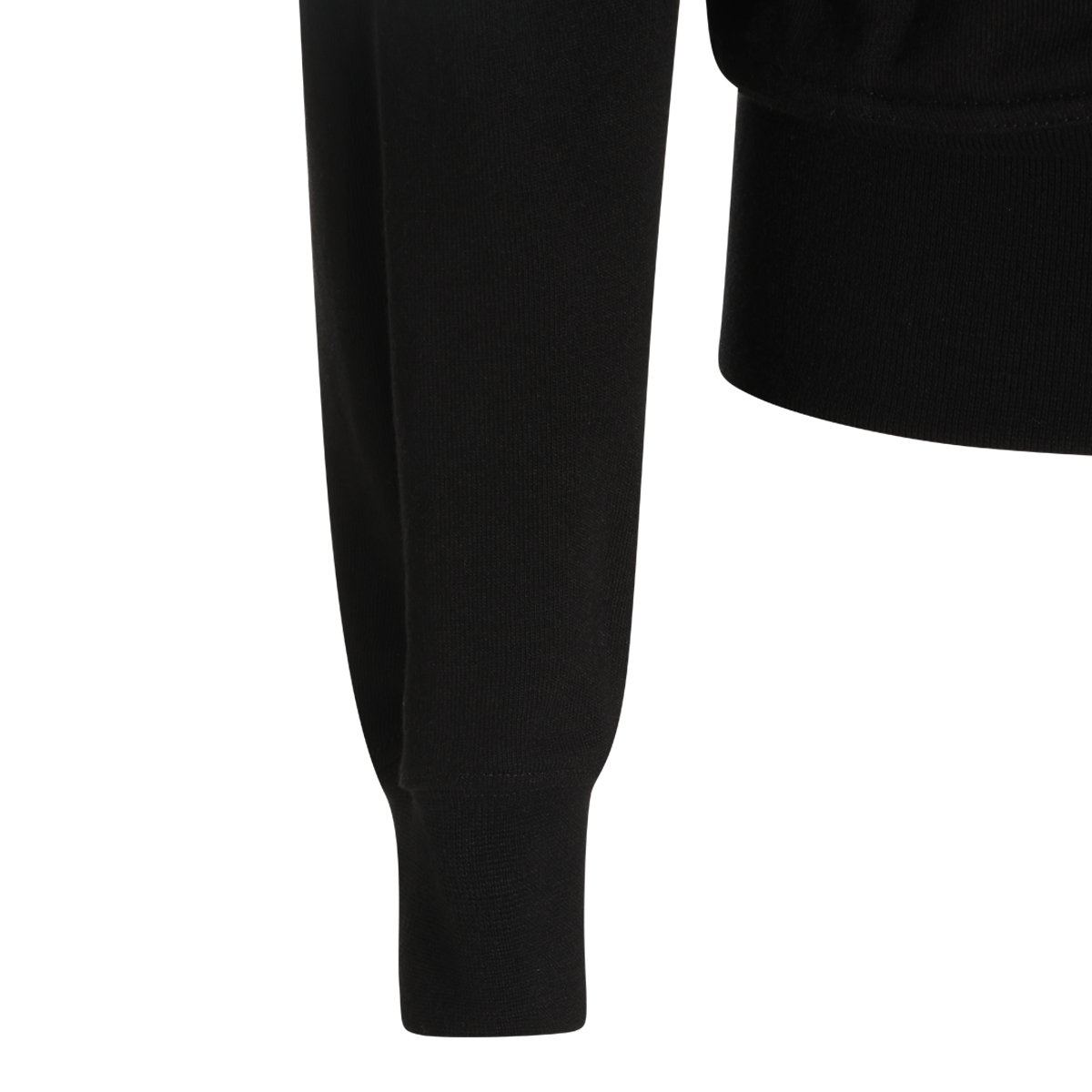 Rick Owens Asymmetrical Front-Zipper Sweater With Structured Collar Zwart