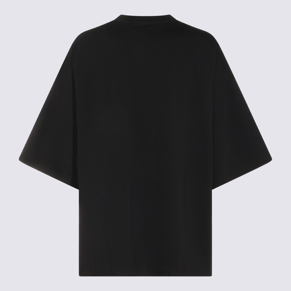 Rick Owens Oversized Black T-Shirt with Wide Elbow-Length Sleeves Zwart