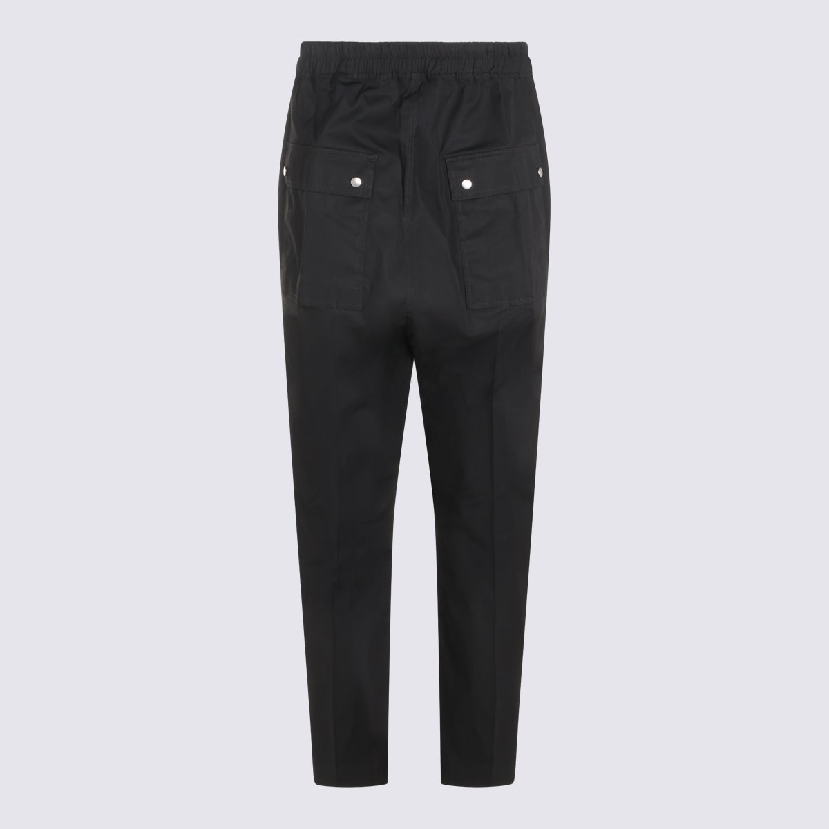 Rick Owens Tapered Trousers With High Waistband And Zipper Detail Zwart