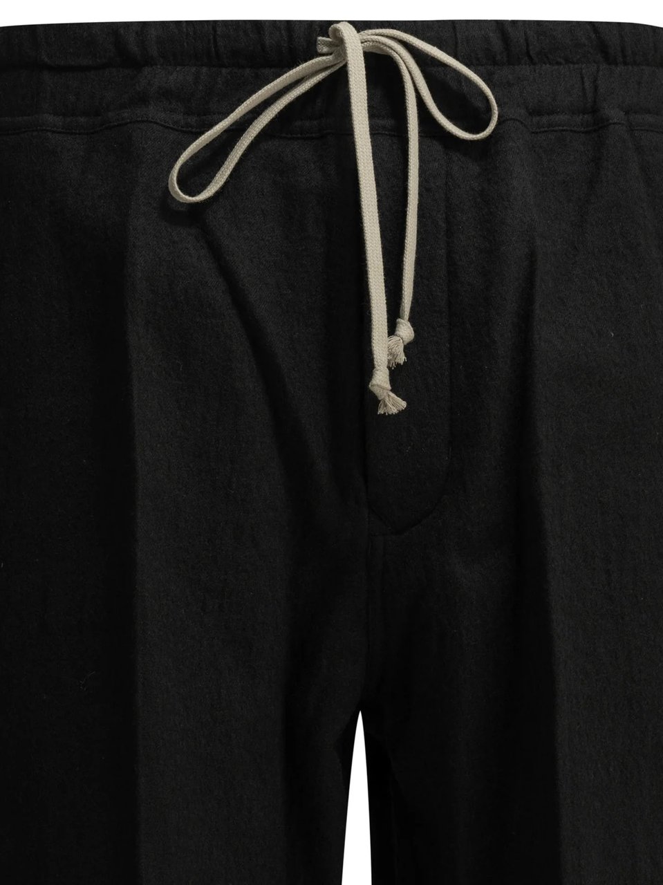 Rick Owens Relaxed Straight-Leg Pants With Drawstring And Flap Pockets Zwart