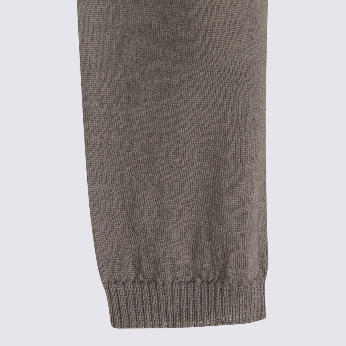 Rick Owens Lightweight Knit Sweater With Oval Cut-Out Detail Grijs