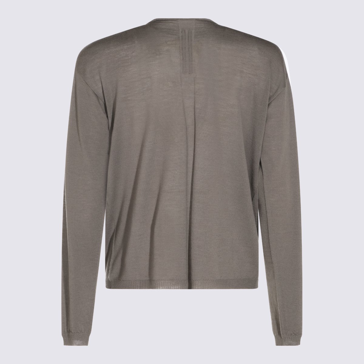 Rick Owens Lightweight Knit Sweater With Oval Cut-Out Detail Grijs