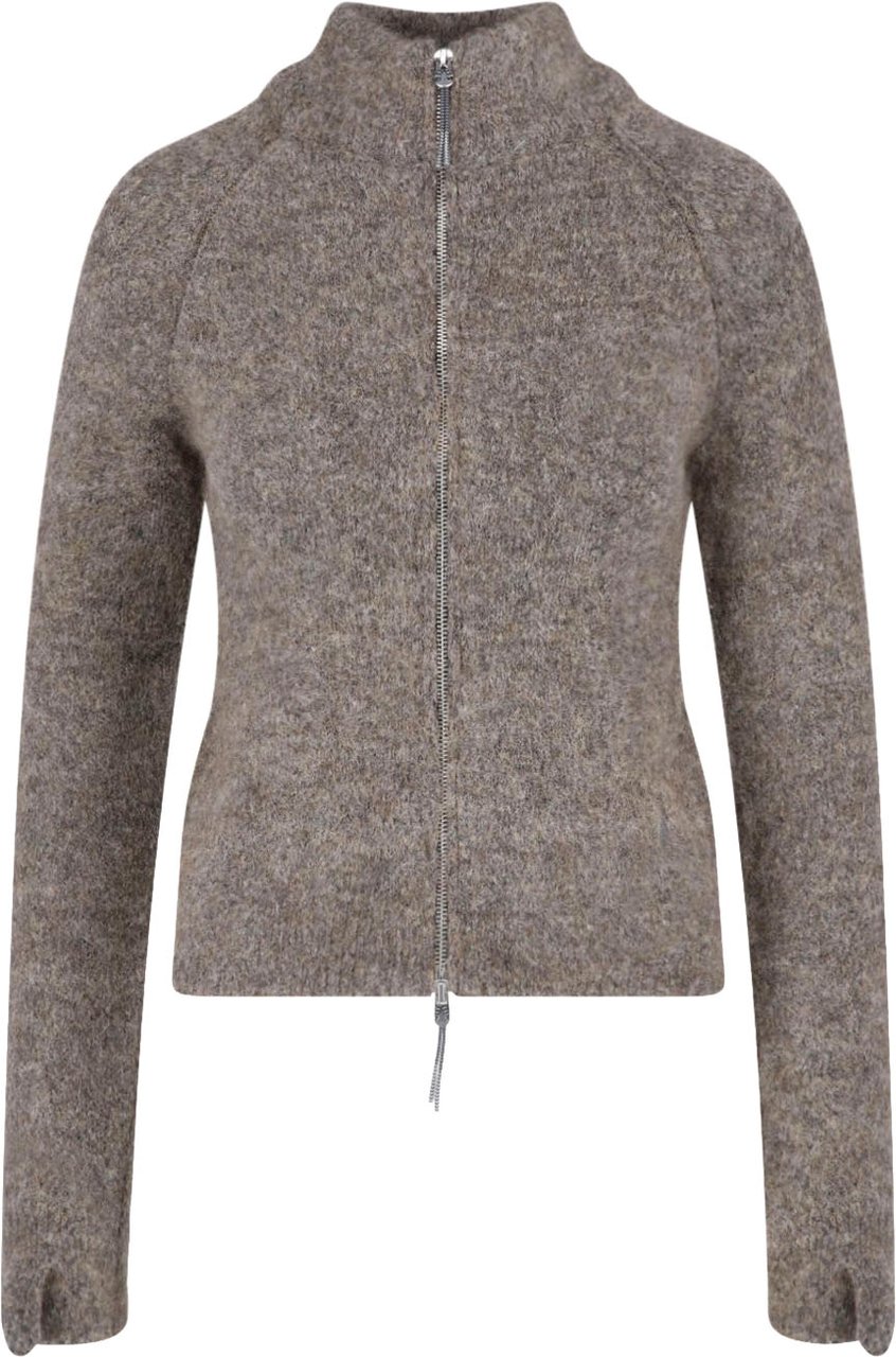 ROA Grey Textured High Collar Sweater Bruin
