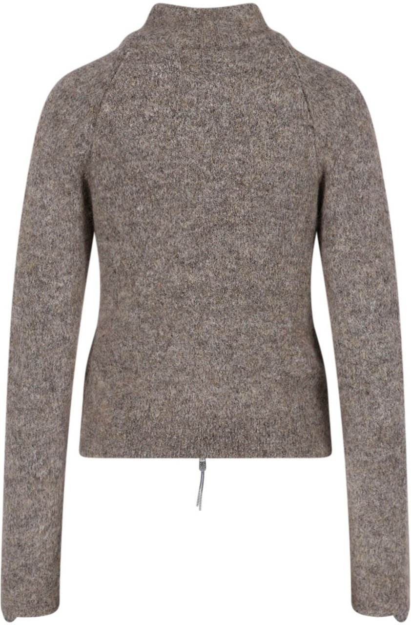 ROA Grey Textured High Collar Sweater Bruin