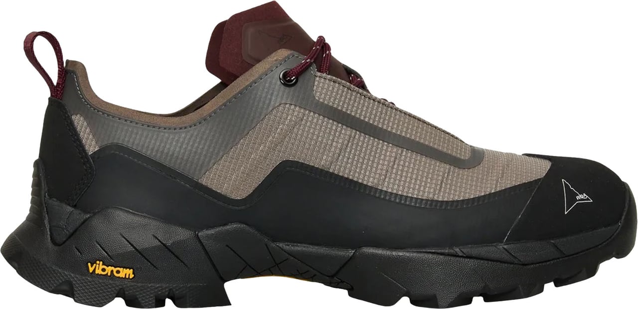 ROA Katharina Sneakers In Light Taupe And Burgundy Zwart