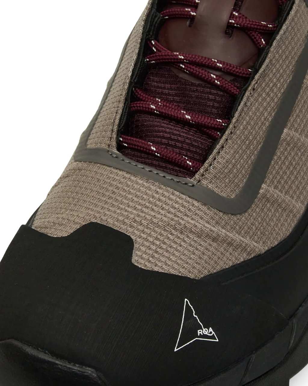 ROA Katharina Sneakers In Light Taupe And Burgundy Zwart