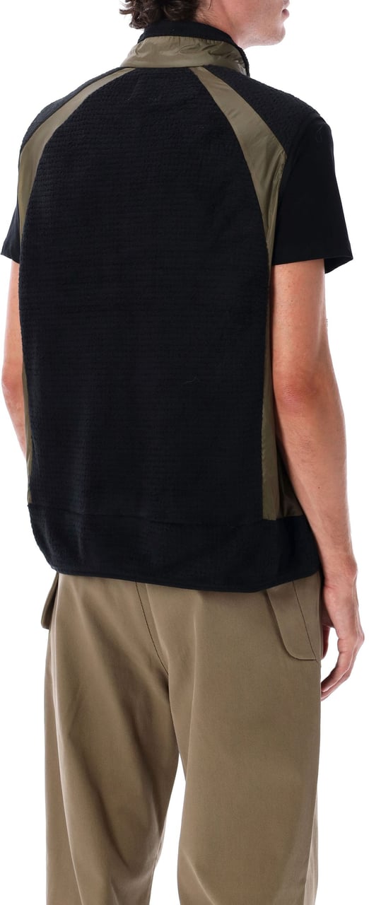 ROA Ocular Polartech Vest Black Dk Olive Zwart