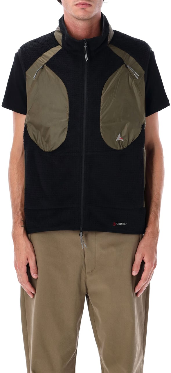 ROA Ocular Polartech Vest Black Dk Olive Zwart
