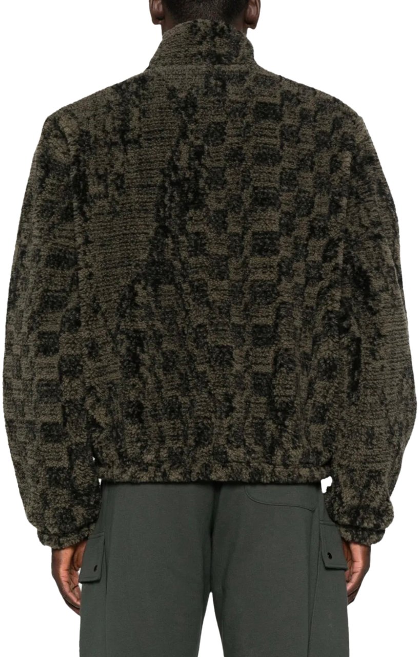 ROA Ewe Furry Jacket Olive Groen
