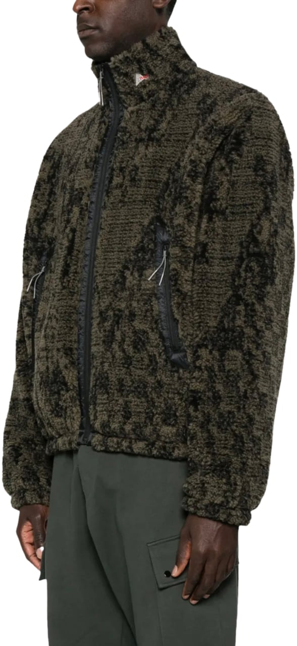 ROA Ewe Furry Jacket Olive Groen