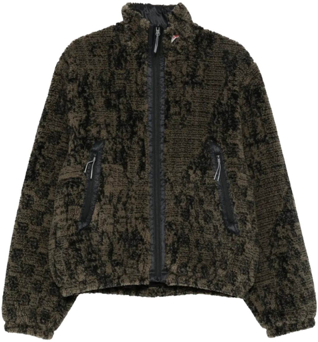 ROA Ewe Furry Jacket Olive Groen