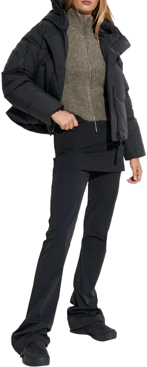 ROA Tasna Mohair Zip Up Sweater Dark Taupe Bruin