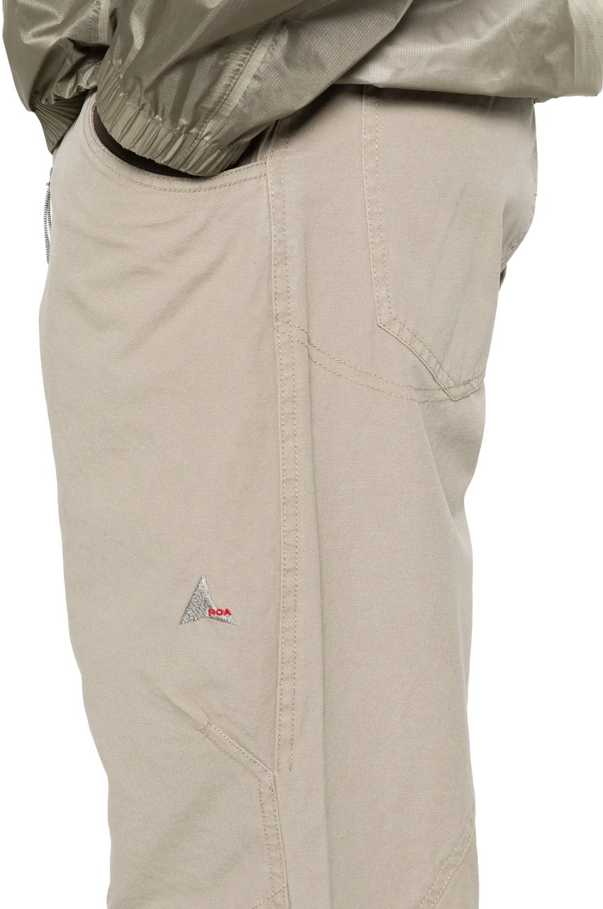 ROA Crimp Shaped Cotton Pants Sand Beige