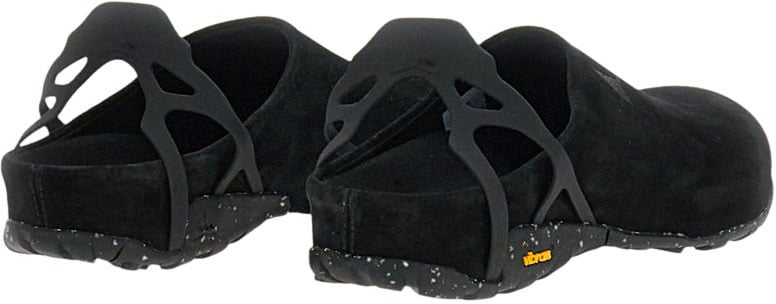 ROA Black Fedaia Suede Clogs Zwart