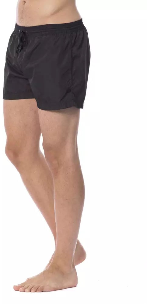 Roberto Cavalli Sport Black Polyester Men's Swimshorts Zwart