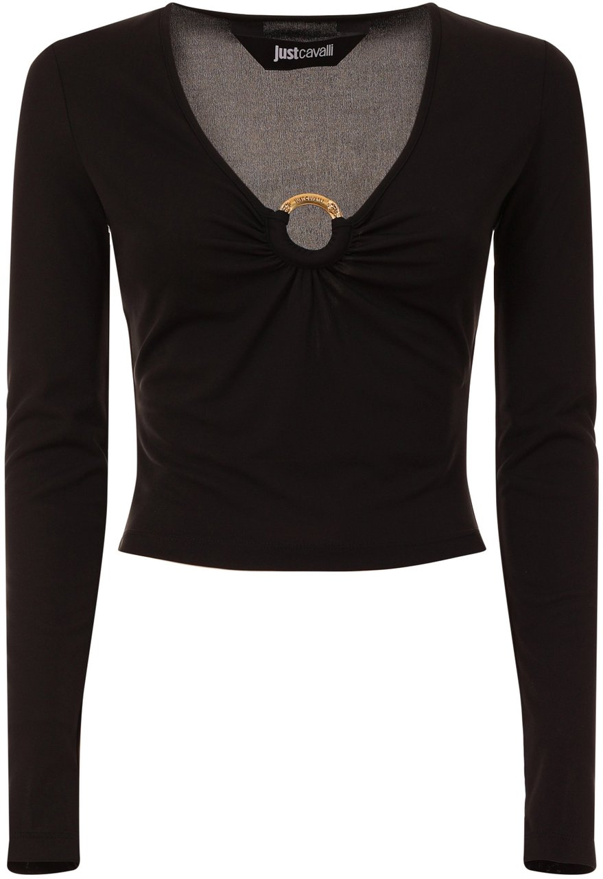 Roberto Cavalli T-Shirts And Polos Black Zwart