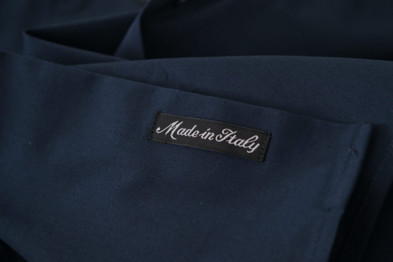 Roberto Cavalli Navy Blue Cotton Dress Formal Shirt Blauw