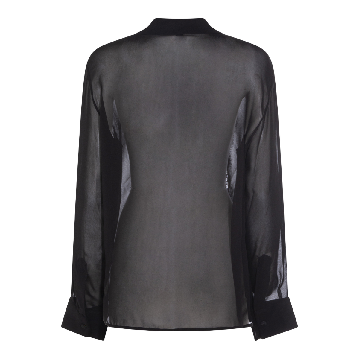 Roberto Cavalli Tailored Black Shirt With Button-Down Front Zwart
