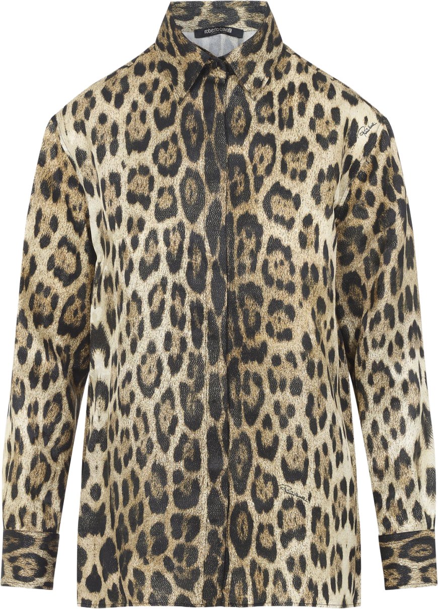 Roberto Cavalli Roberto Cavalli Jaguard Print Shirt Divers
