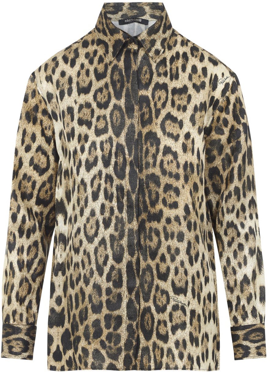 Roberto Cavalli Roberto Cavalli Jaguard Print Shirt Divers