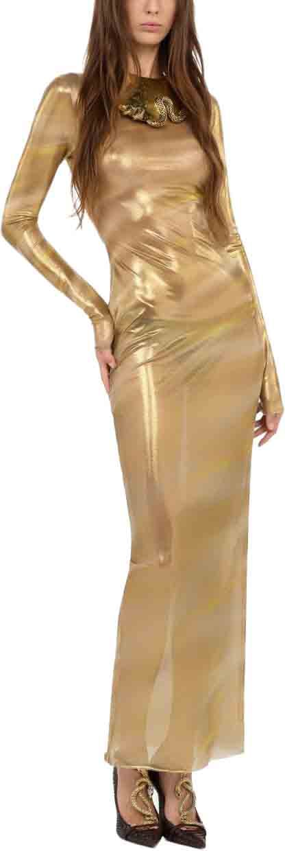 Roberto Cavalli Dresses Gold Goud