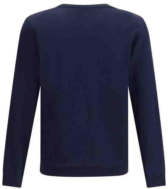 Roberto Collina Blue Cotton Sweatshirt Blauw