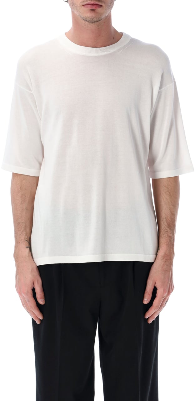Roberto Collina Over S/S Tee Bianco Wit