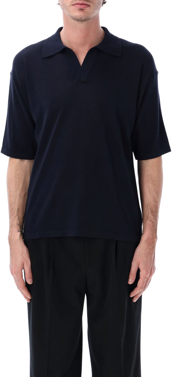 Roberto Collina Over Polo Blu Navy