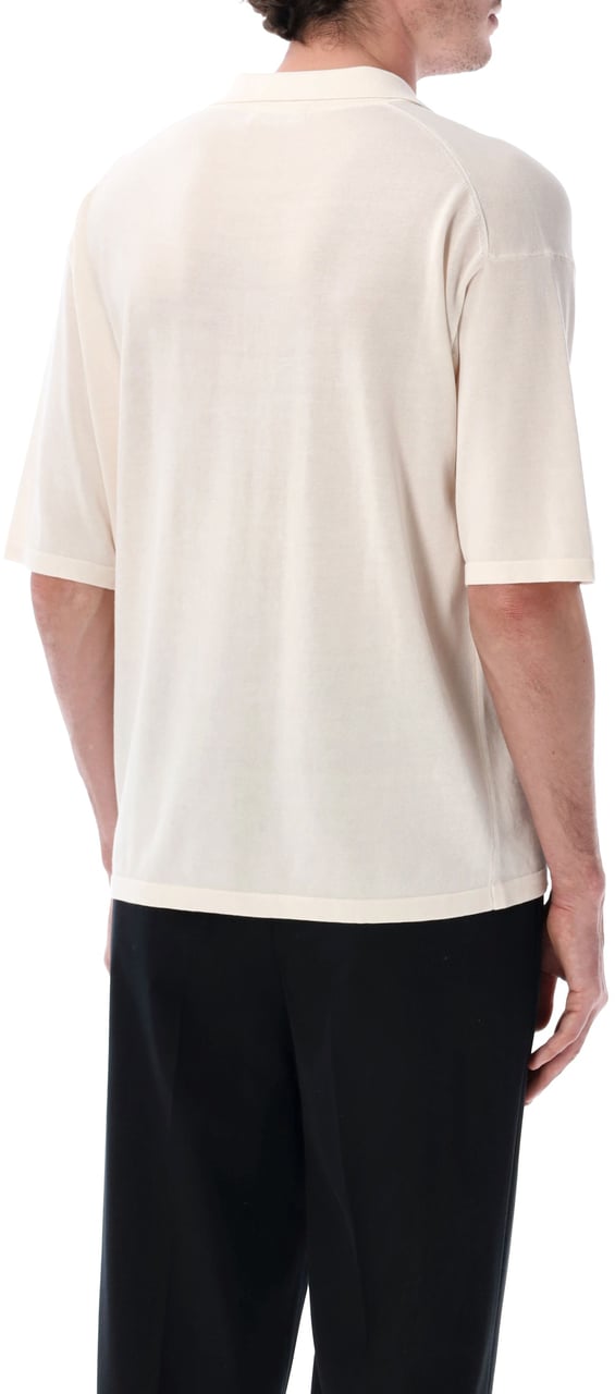 Roberto Collina Over Polo Beige Wit