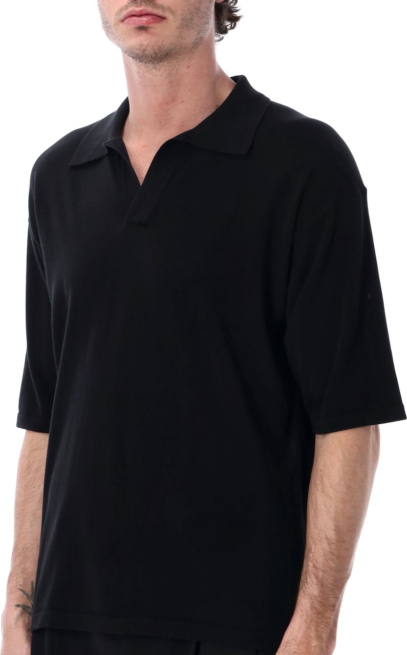 Roberto Collina Over Polo Nero Zwart