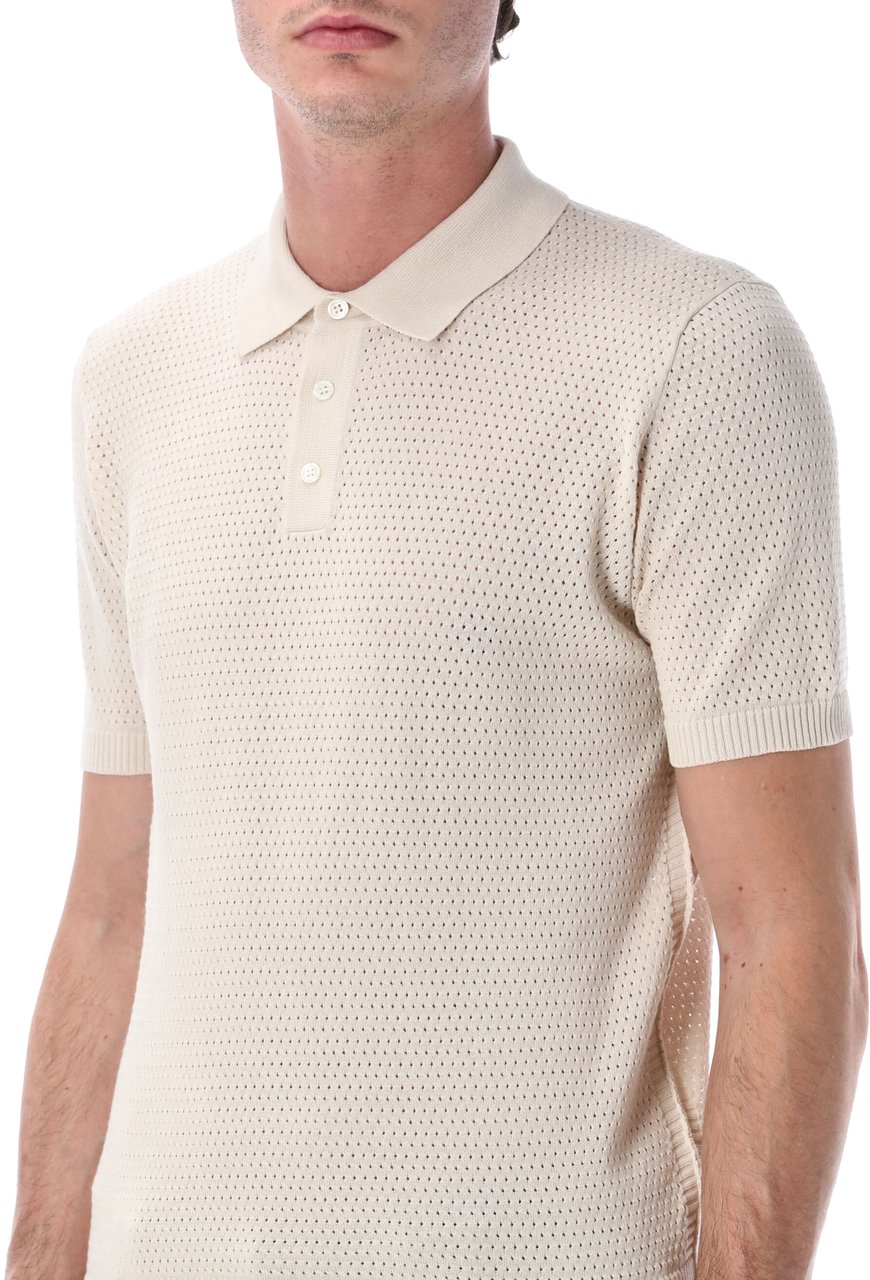 Roberto Collina Mesh Polo Beige Beige