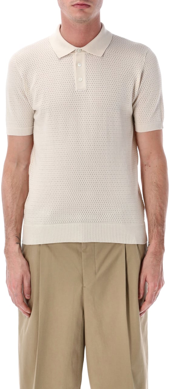 Roberto Collina Mesh Polo Beige Beige